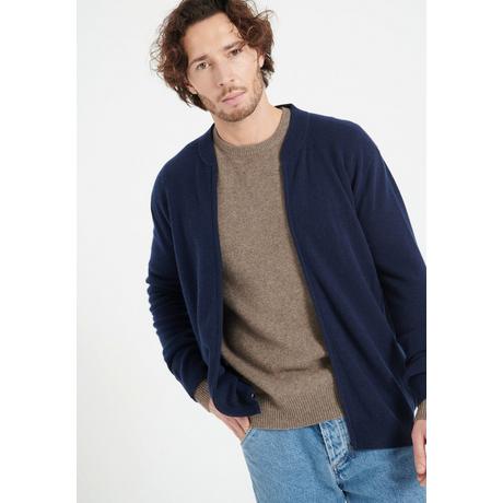 Studio Cashmere8  LUKE 10 Cardigan con collo a bomber - 100% cashmere 