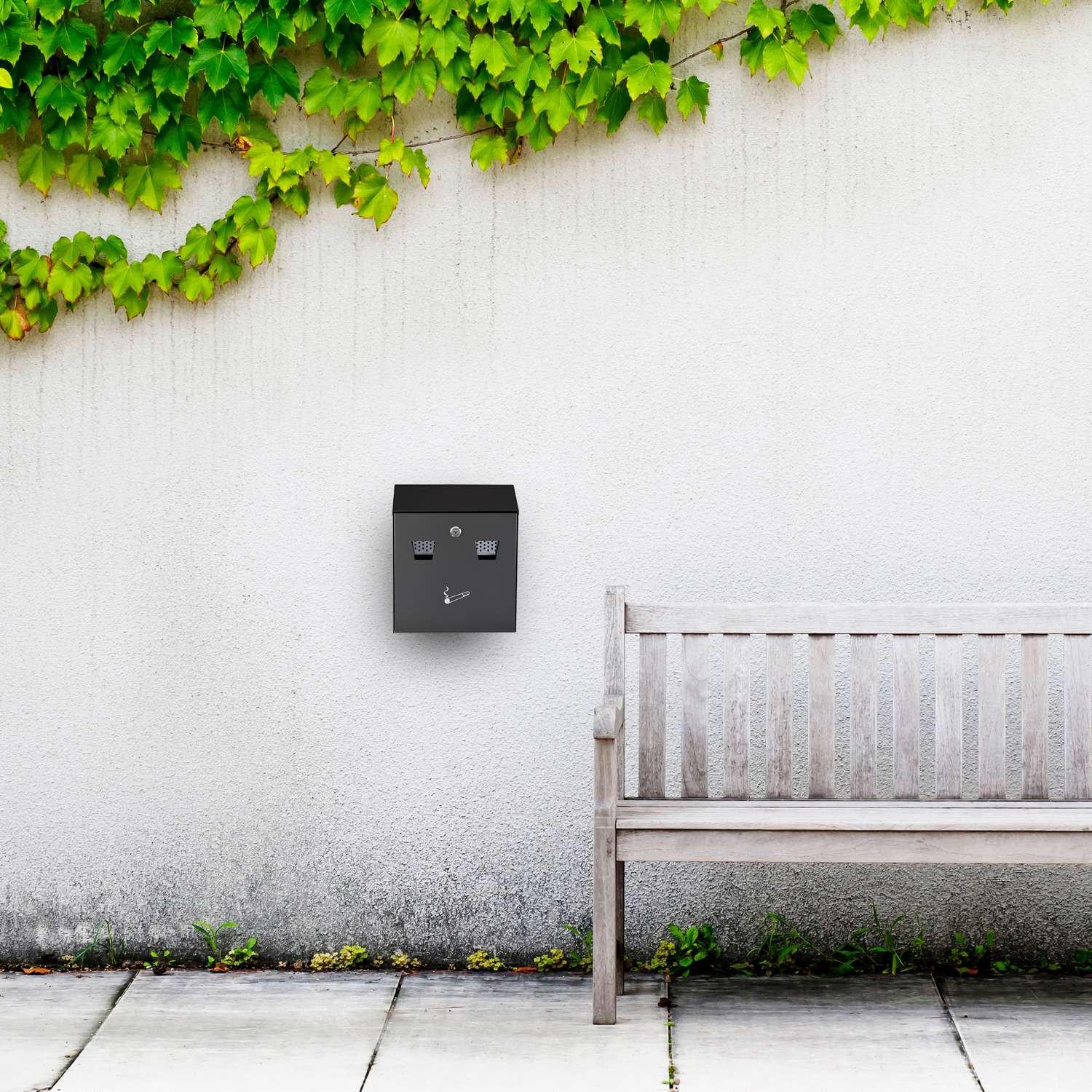 B2X Cendrier mural pour usage extérieur  