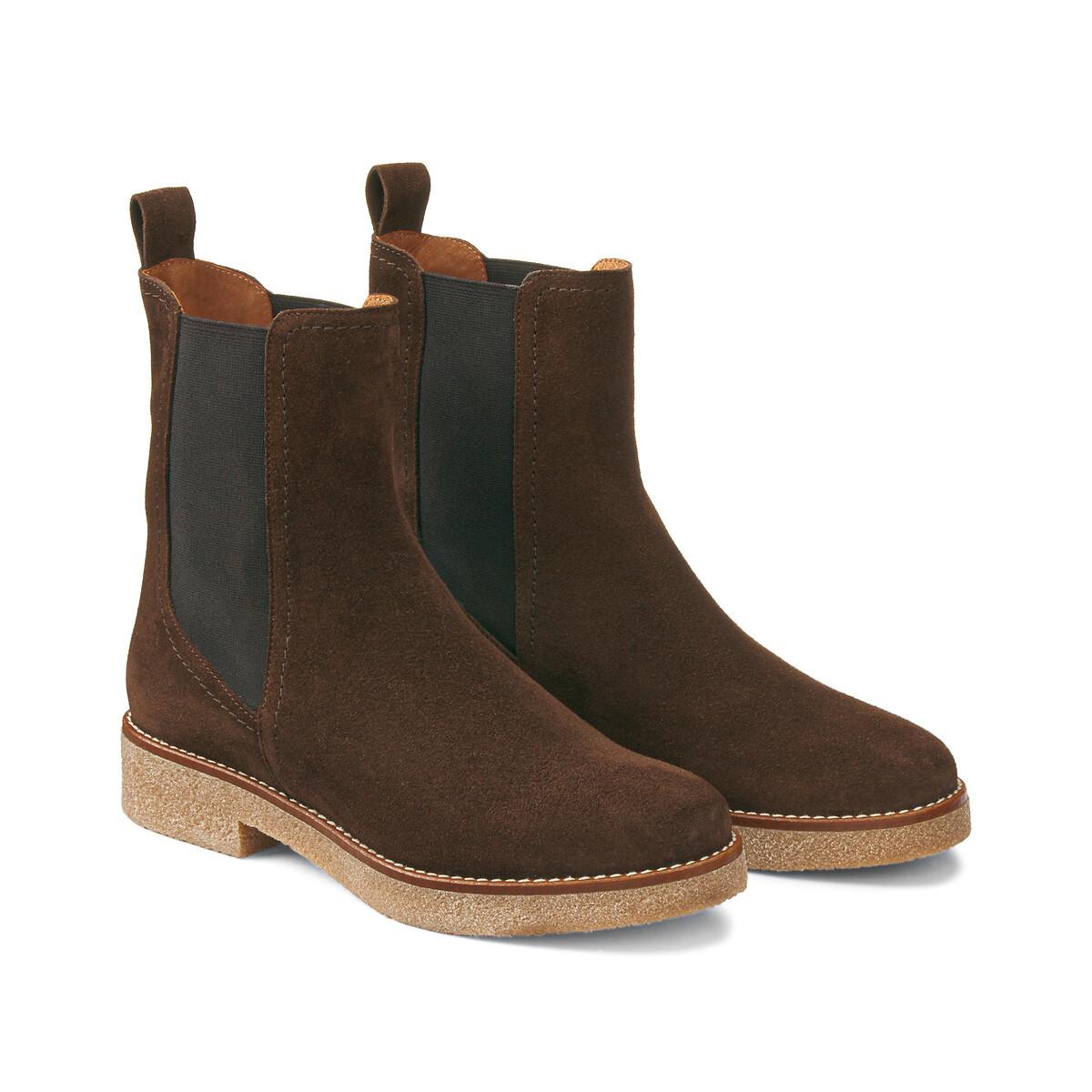 La Redoute Collections  Chelsea boots semelle crêpe en cuir suédé 