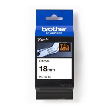 STe-141 - Preto - Rolo (1,8 cm x 3 m) 1 cassete(s) fita de impressão - para P-Touch PT-18, 3600, E300, E500, E550, PT-GL-200, PT-H300, P700, P-Touch EDGE PT-P750 nastro per stampante