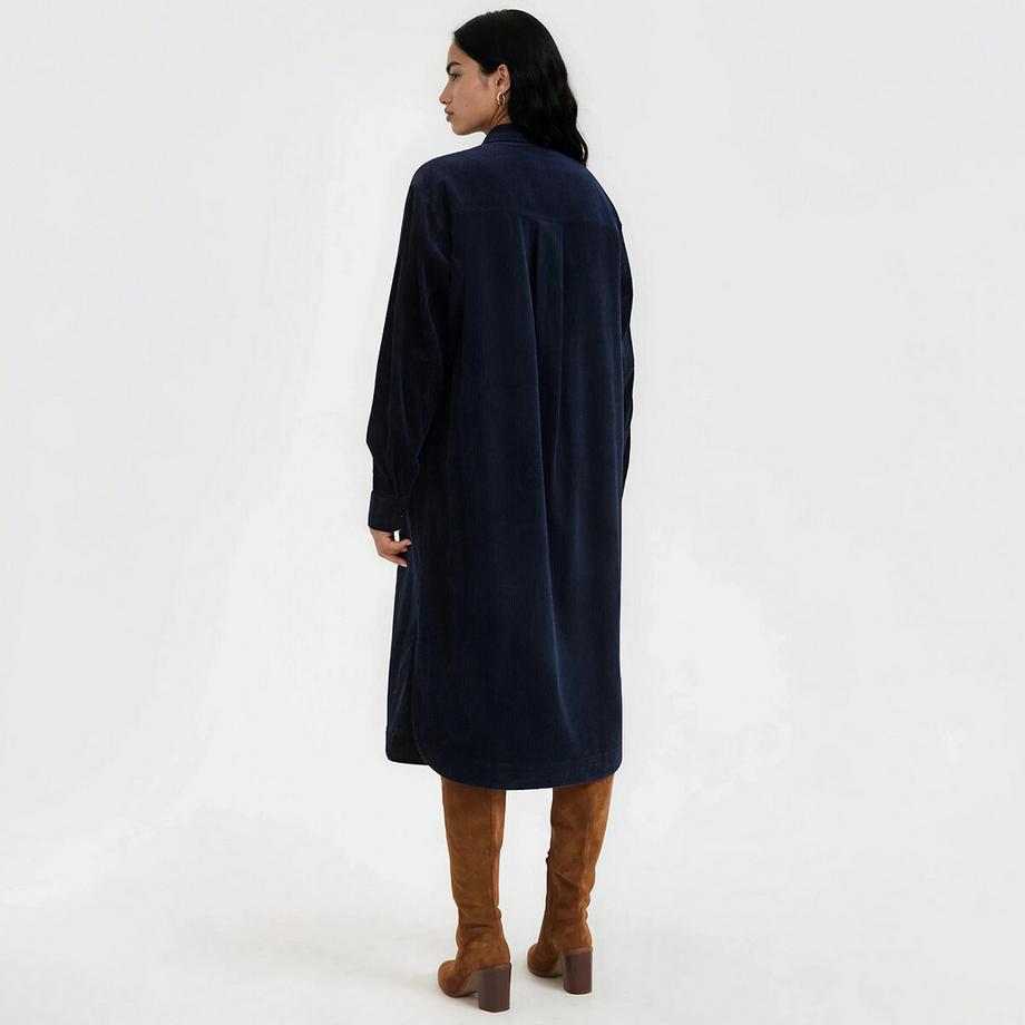 La Redoute Collections Gerade geschnittenes Cord Midikleid  