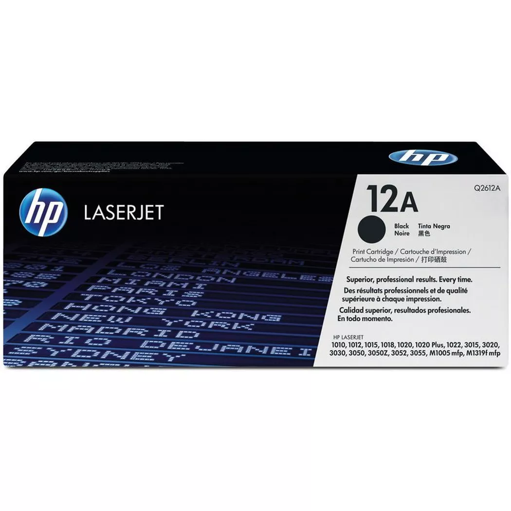 Hewlett-Packard – HP Toner-Modul 12A schwarz Q2612A LaserJet 1010 2000 Seiten, Schwarz, One Size