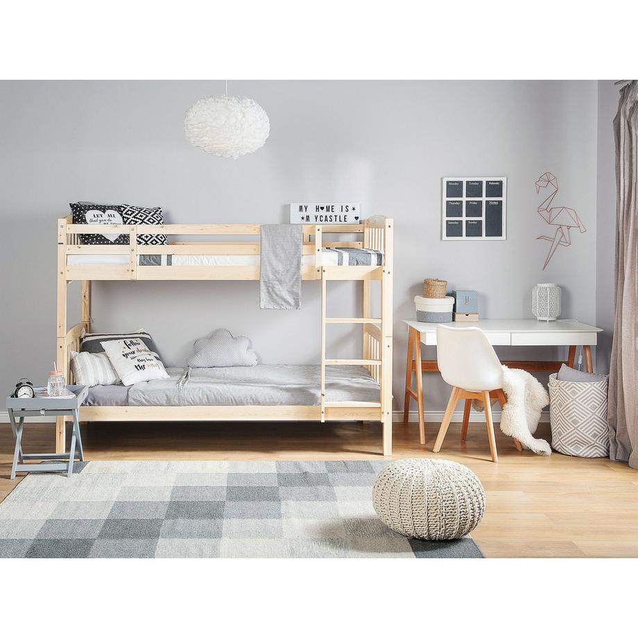 Beliani Lit superposé en Bois de pin Scandinave REVIN  
