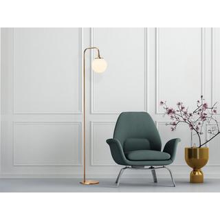 Vente-unique  Lampada da terra sfera H.146 cm in Metallo Dorato - LUNEA 