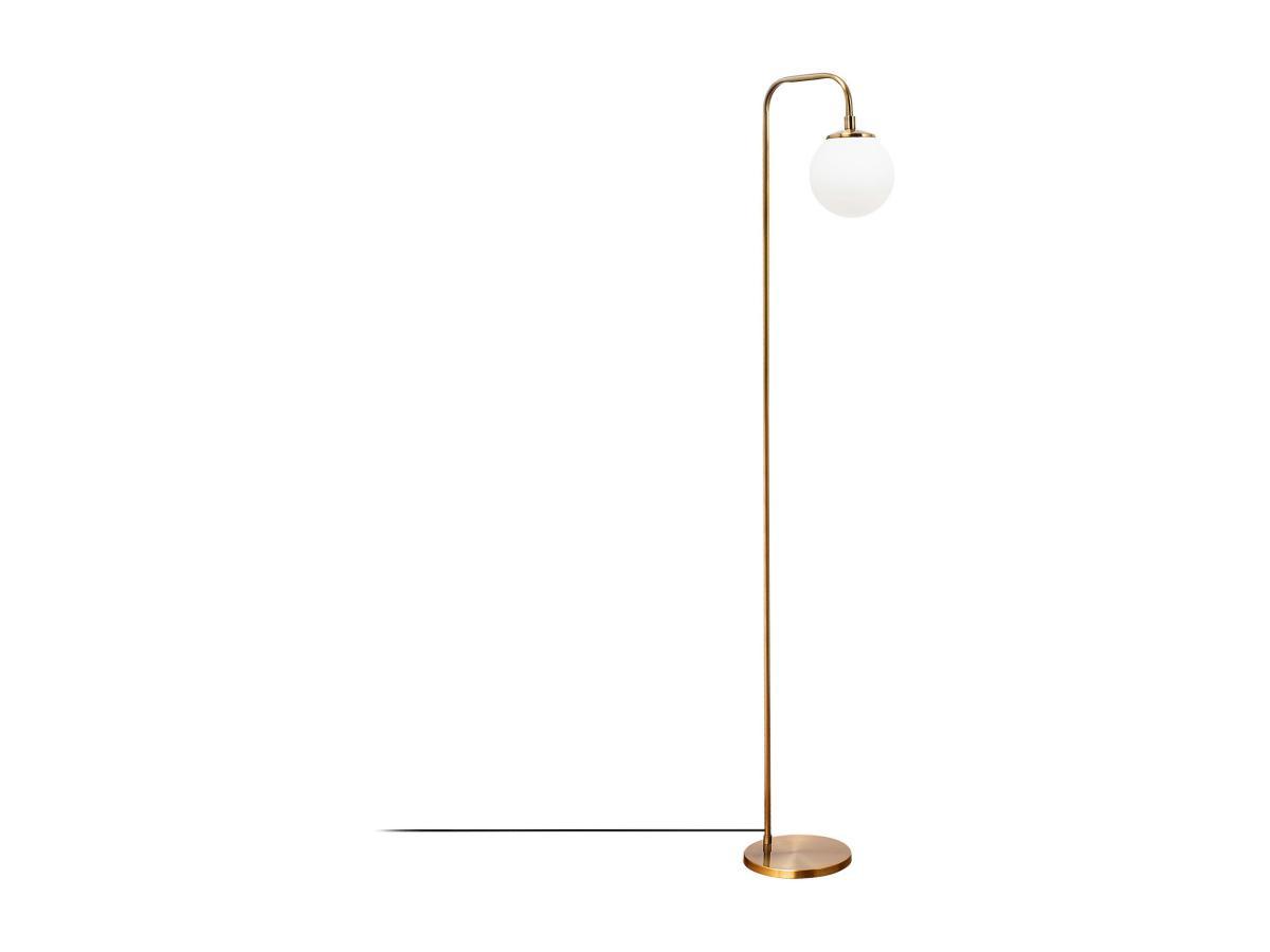 Vente-unique  Lampada da terra sfera H.146 cm in Metallo Dorato - LUNEA 