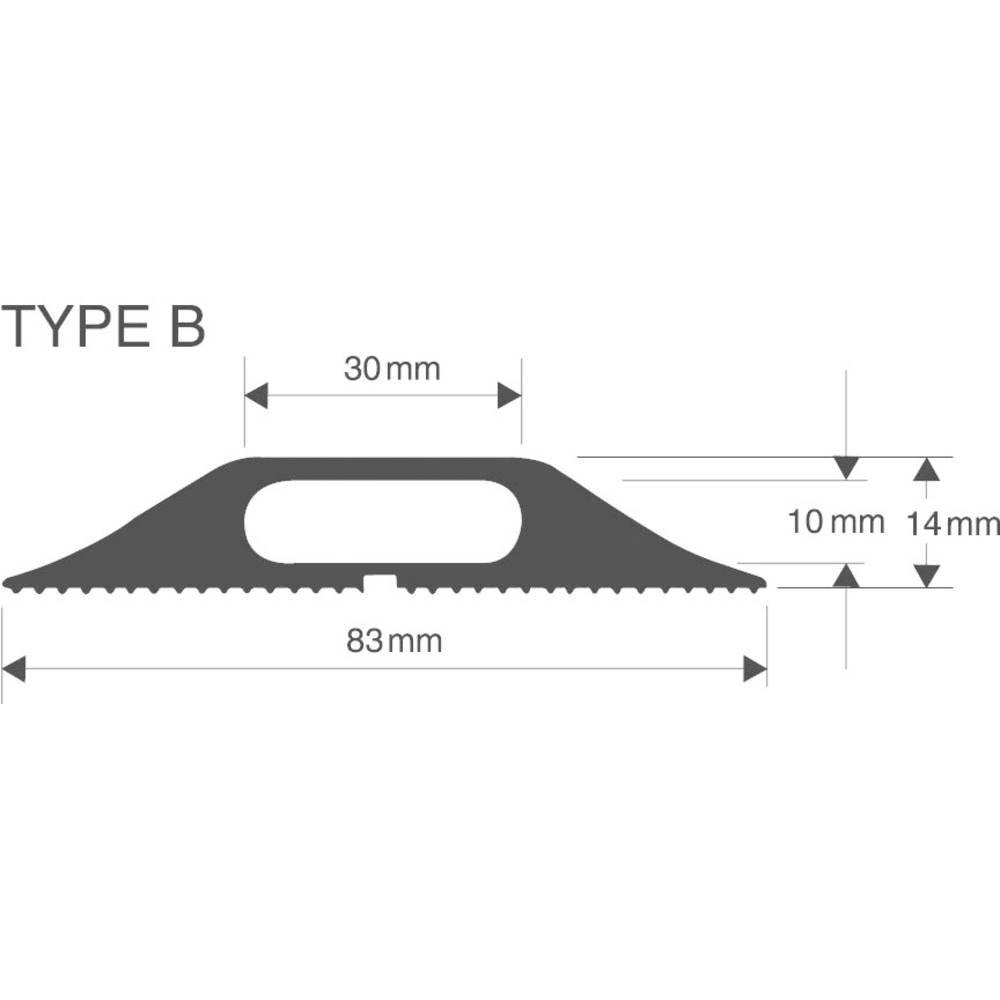 Vulcascot  Kabelbrücke  Gummi Schwarz Anzahl Kanäle: 1 3000 mm Inhalt: 1 St. 