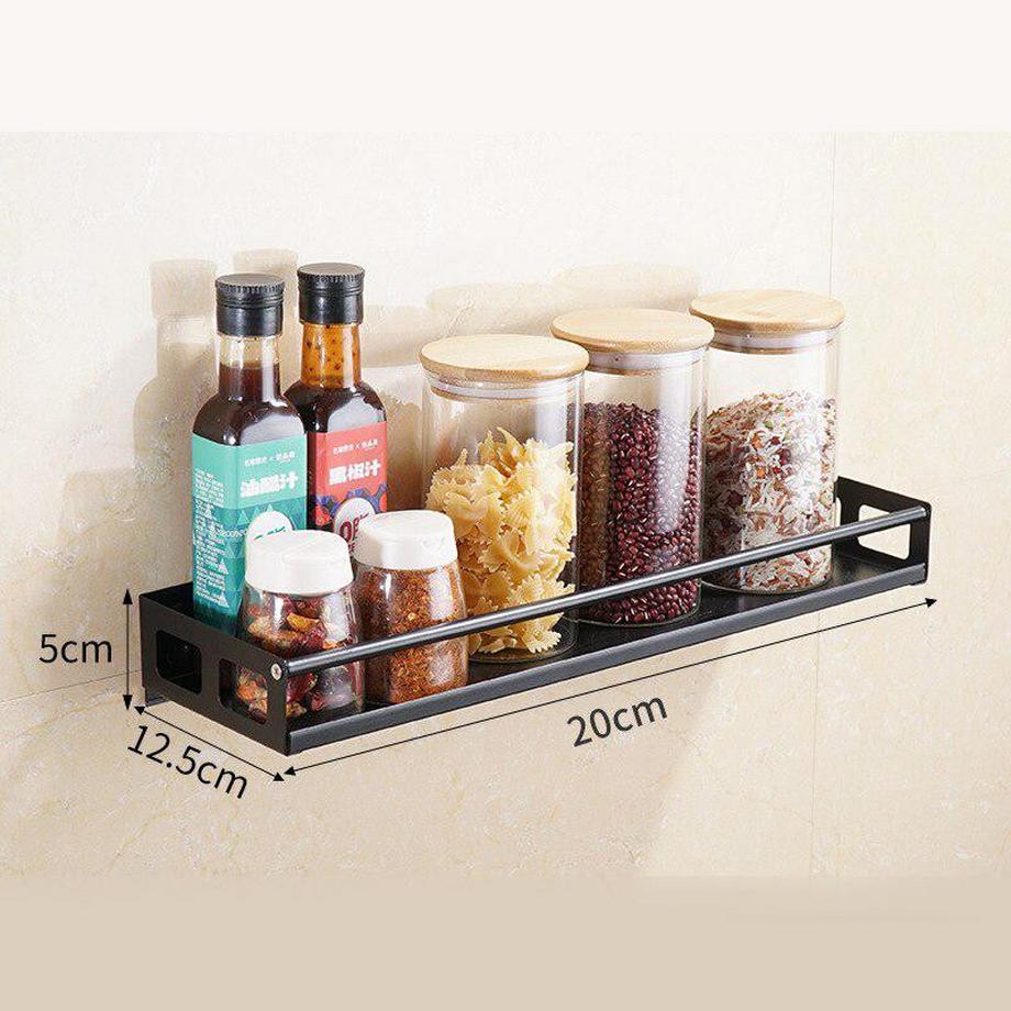 Northio Schwarzes Wandregal – 20 x 12,5 cm – Stahl  