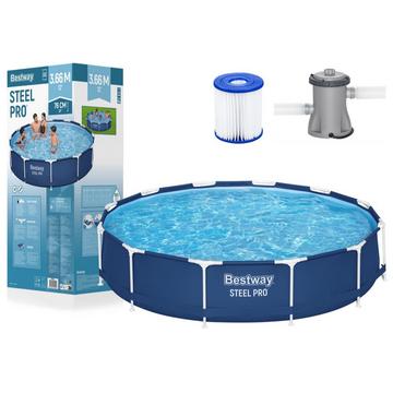 Piscina da giardino con cornice 366 x 76 cm 7in1 Bestway 56681
