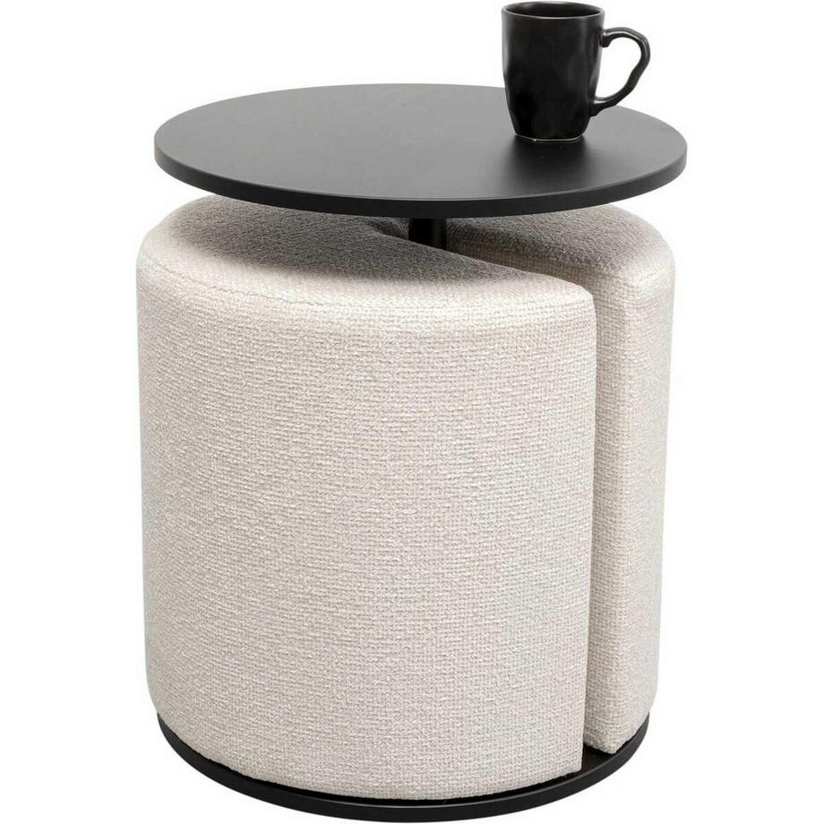 KARE Design Beistelltisch mit Hocker Better Together (2-tlg)  