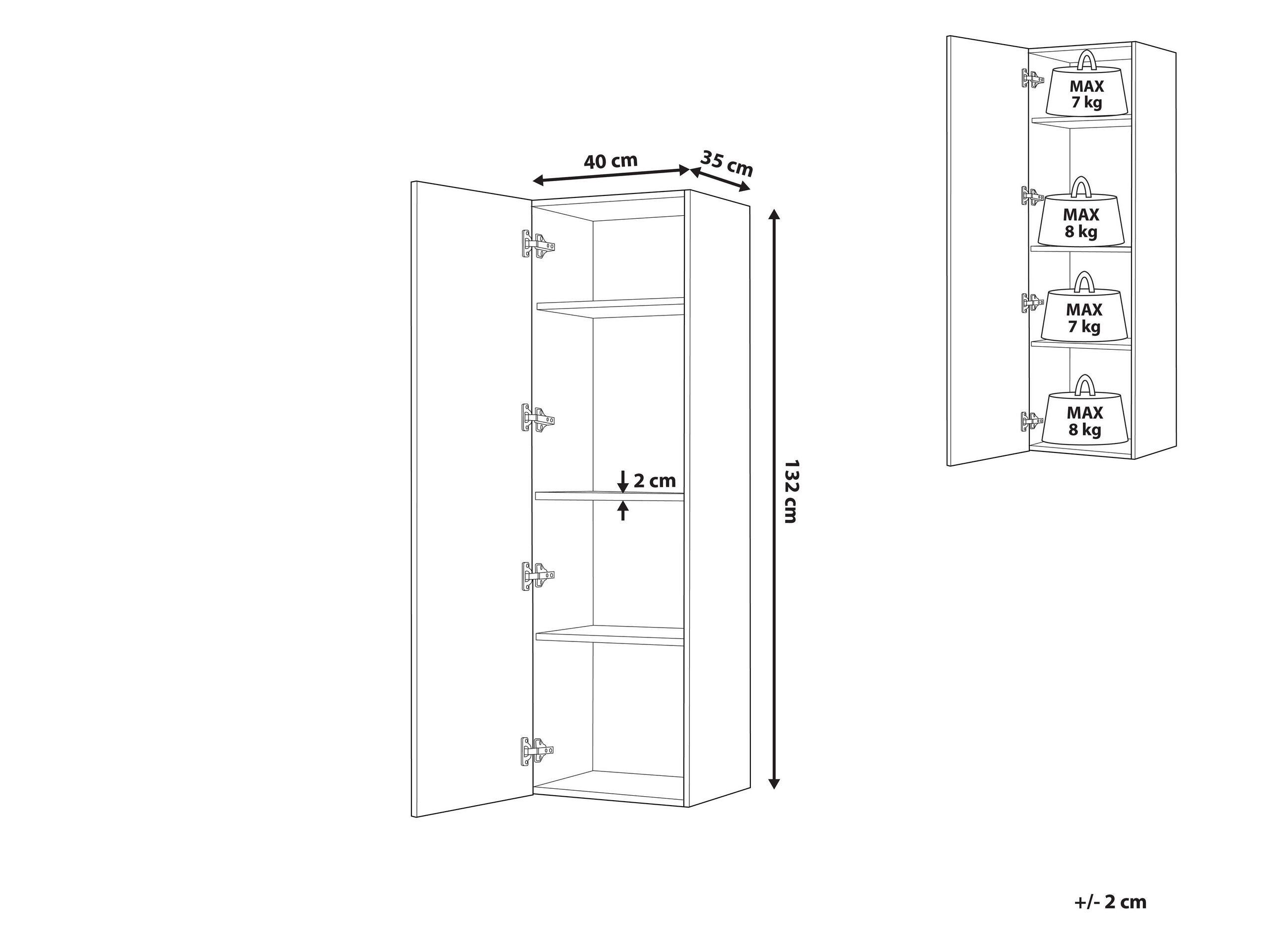 Beliani Meuble haut en MDF Moderne MATARO  