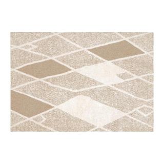 Vente-unique  Tapis géométrique  - 160 x 230 cm - Beige - LAZINA 