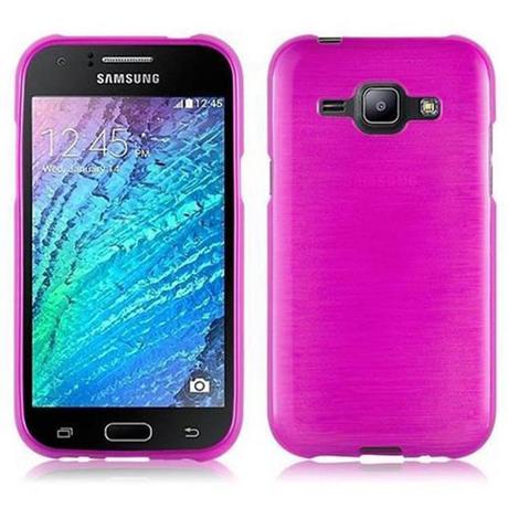 Cadorabo  Hülle für Samsung Galaxy J1 2015 TPU Silikon im Brushed Design 