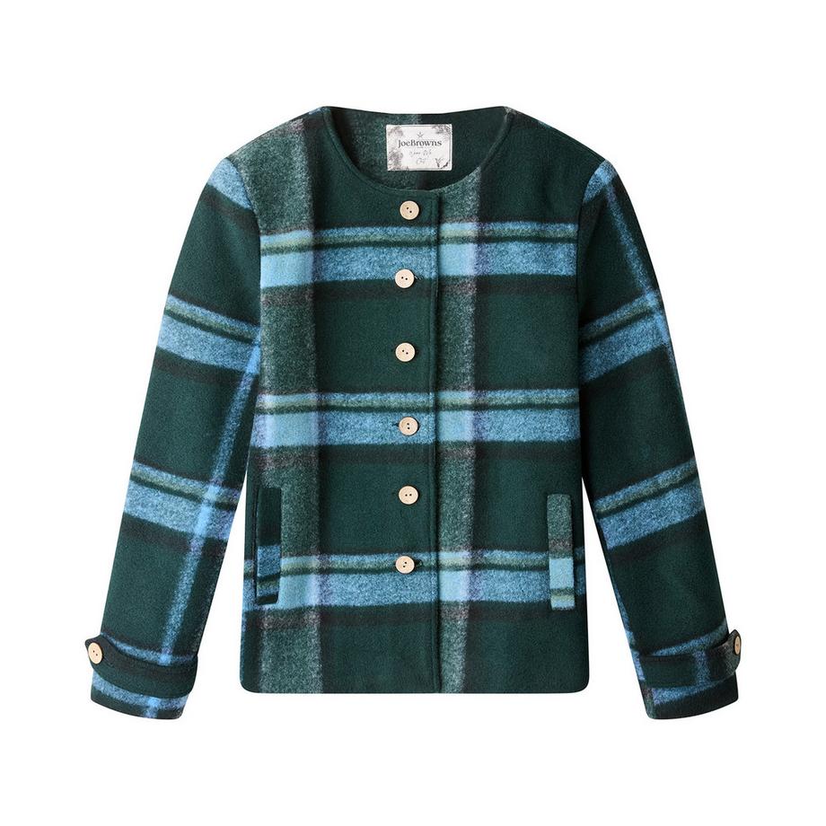 Joe Browns Veste à Carreaux Willow avec Écharpe Amovible  