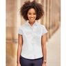Russell  Collection Easy Care Bluse, Kurzarm Blanco