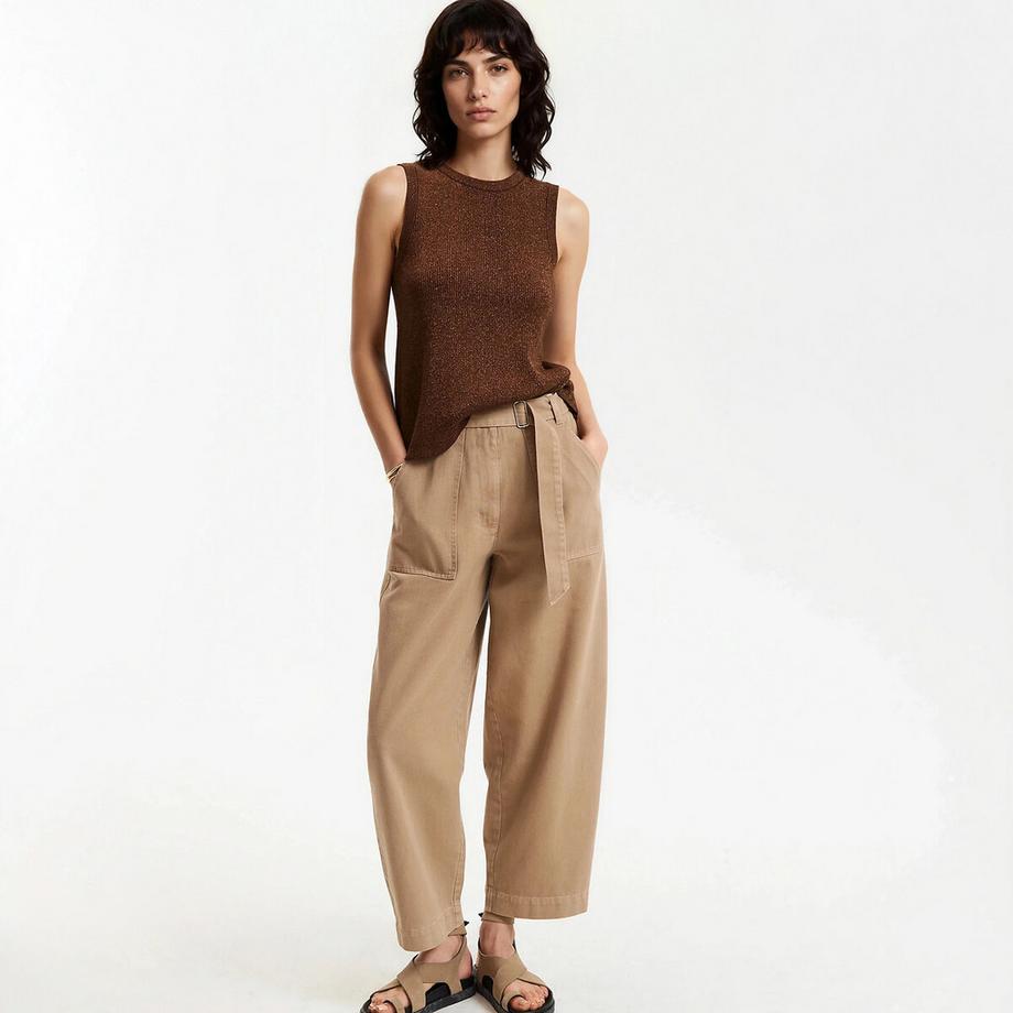 La Redoute Collections Ärmelloser Glänzender Strickpullunder mit Offenem Rücken  