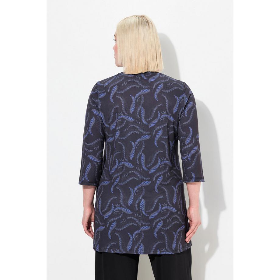 Ulla Popken Grafisches V-Ausschnitt Longshirt  