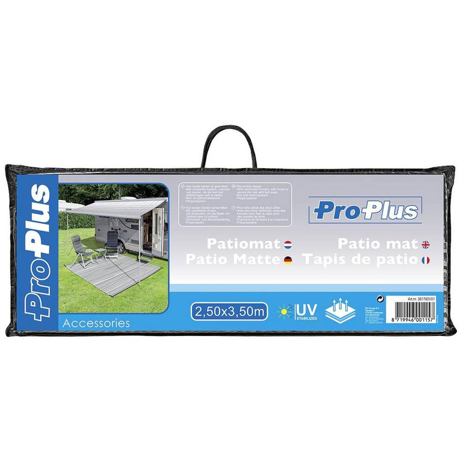 ProPlus  Patio Matte 2.5x3.5M Vorzeltteppich/Markisenteppich, mit verstärkten Ecken, fäulnisbeständig 