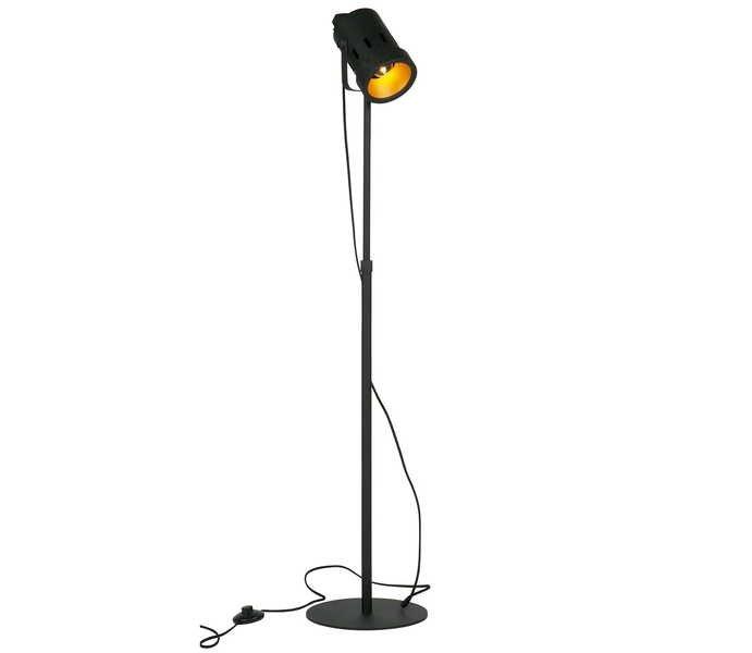 mutoni Lampadaire Bente en métal noir  