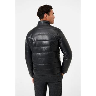 RICANO  Veste en cuir pour homme Jean, chaude avec col montant 