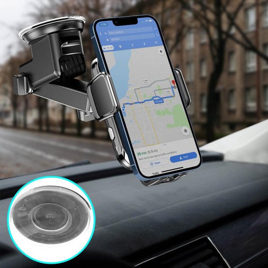 Avizar  Support Voiture Charge QI Forcell Noir 