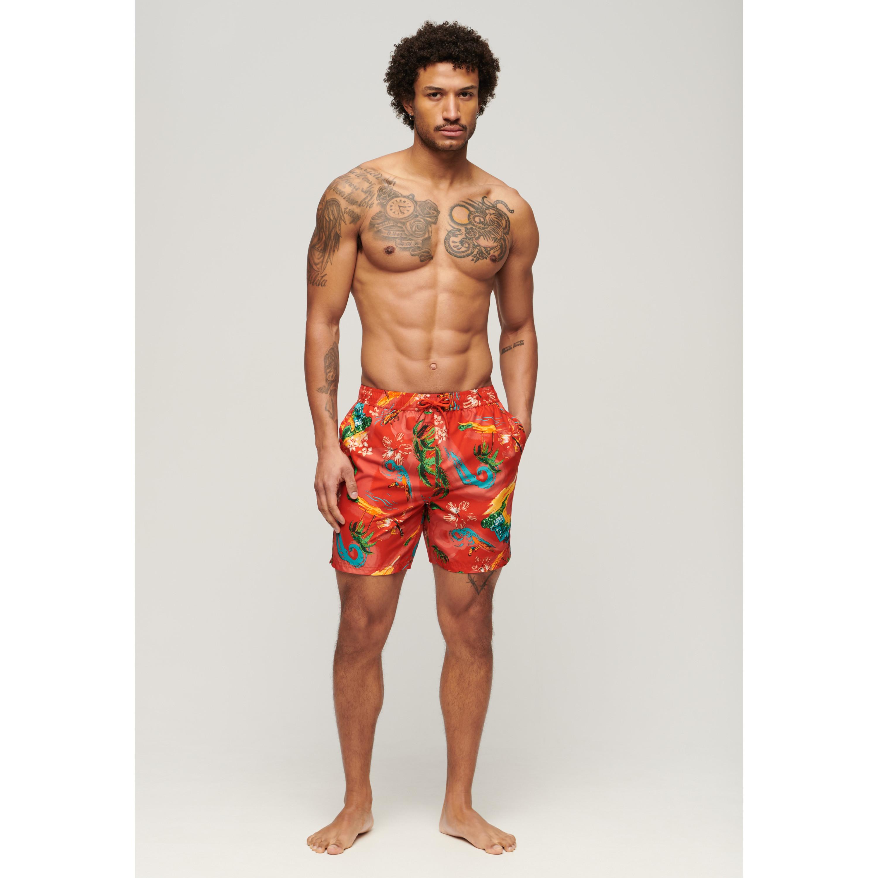 Superdry  hort da bagno con tampa hawaiana uperdry 