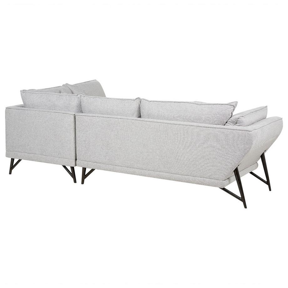 Beliani Canapé d'angle en Lin  ELGA  