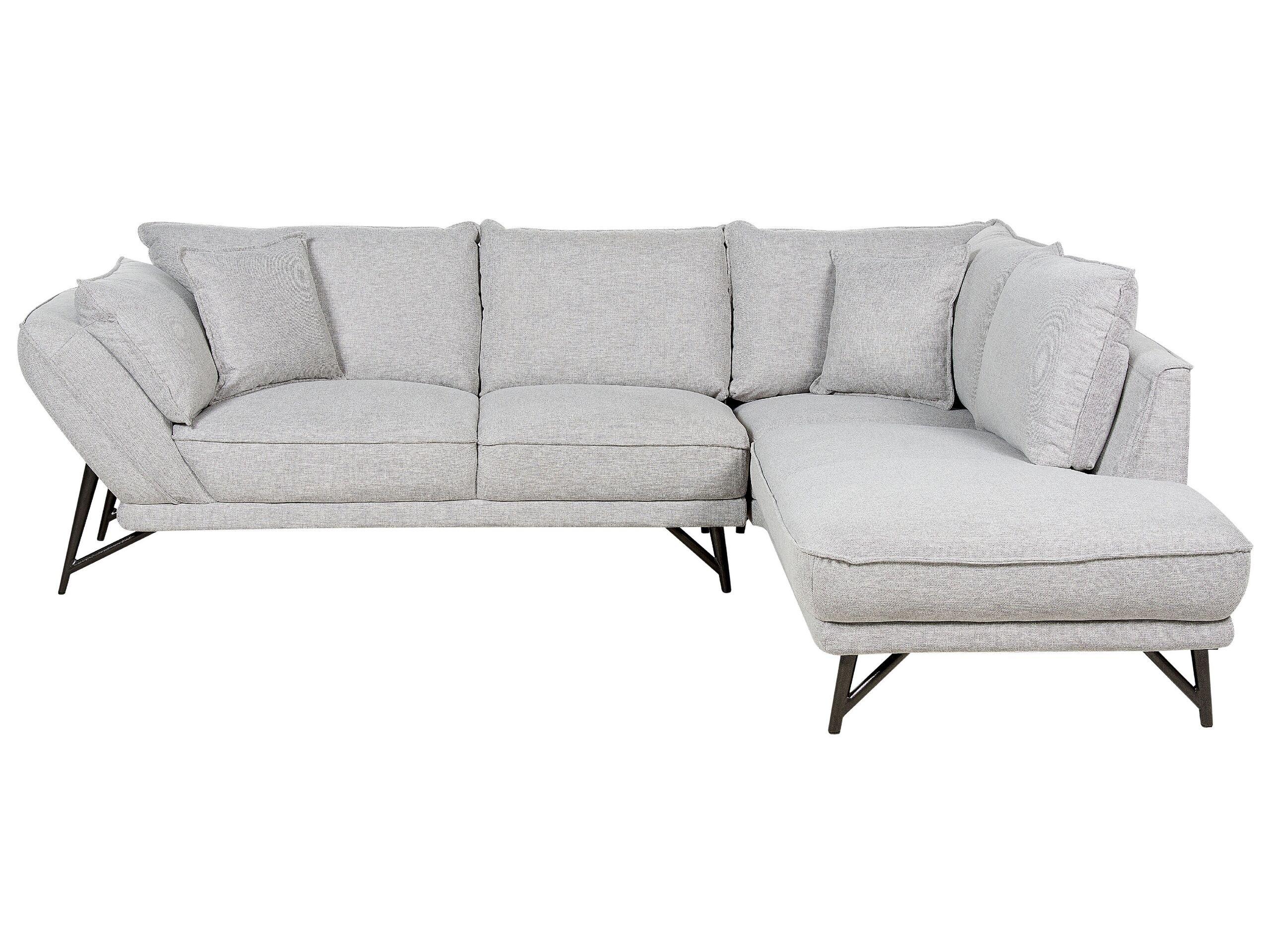 Beliani Ecksofa aus Leinen Modern ELGA  