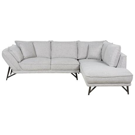 Beliani Ecksofa aus Leinen Modern ELGA  