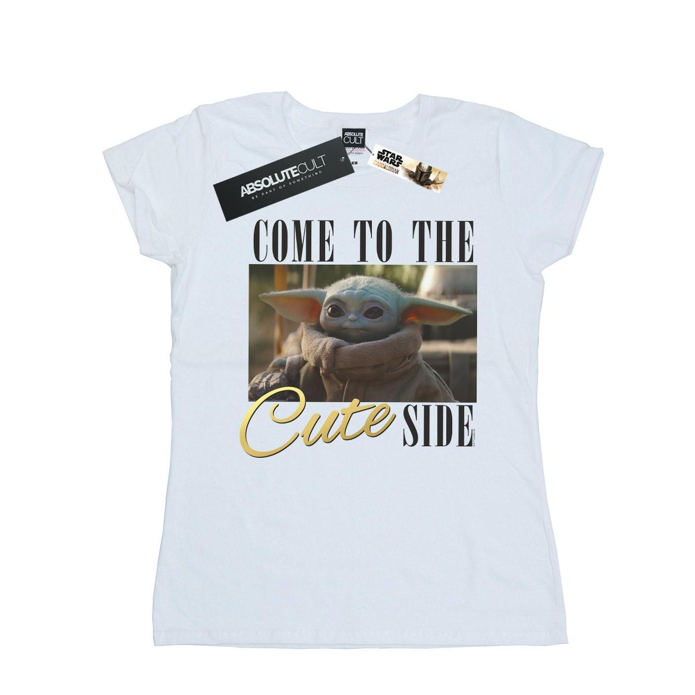 Image of The Mandalorian Come To The Cute Side Tshirt Damen Weiss XL