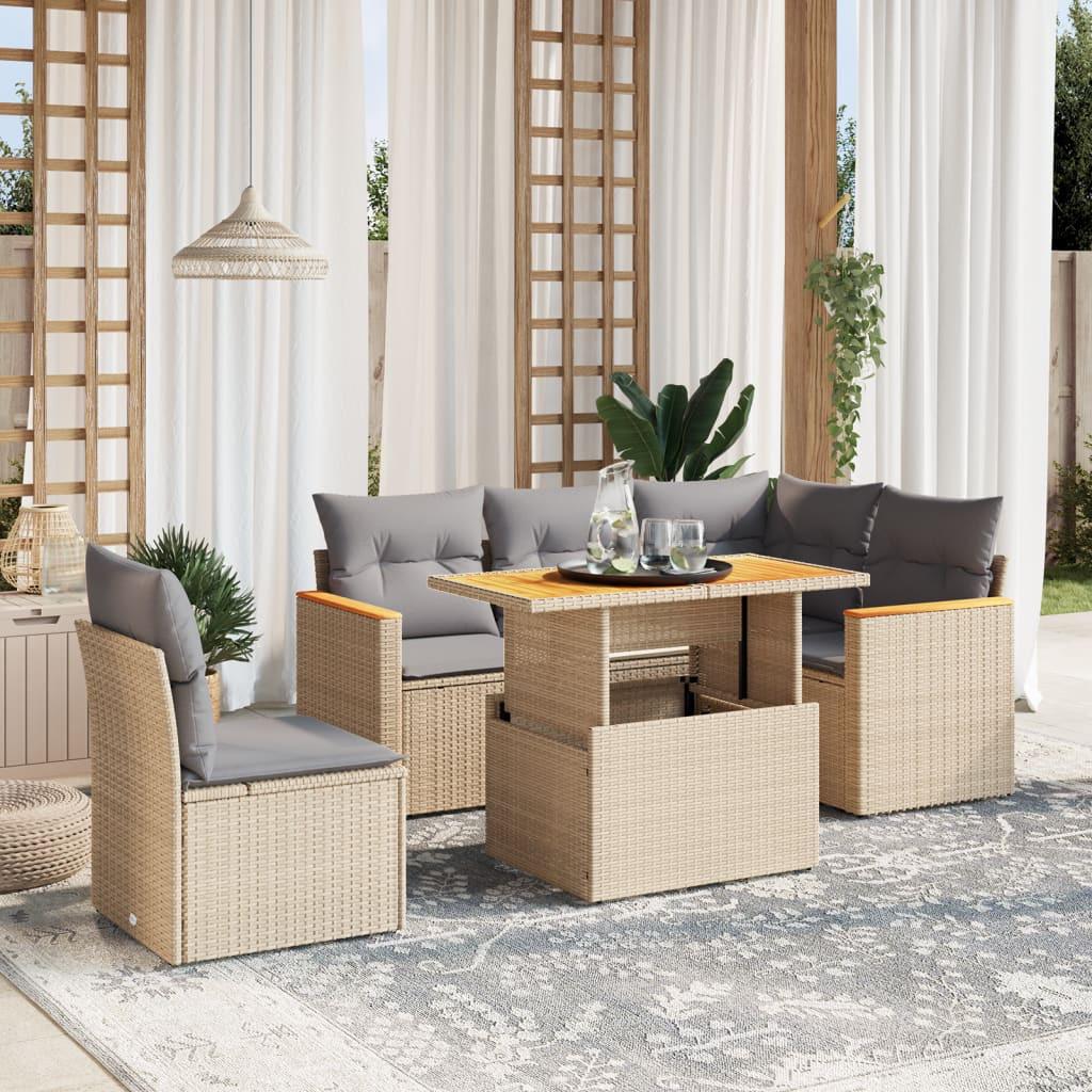 VidaXL set divano da giardino Polirattan  