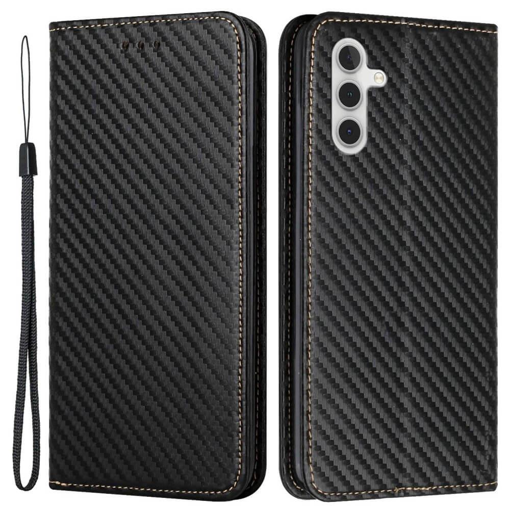 Image of Galaxy A14 - Carbon Look Flip Case Hülle