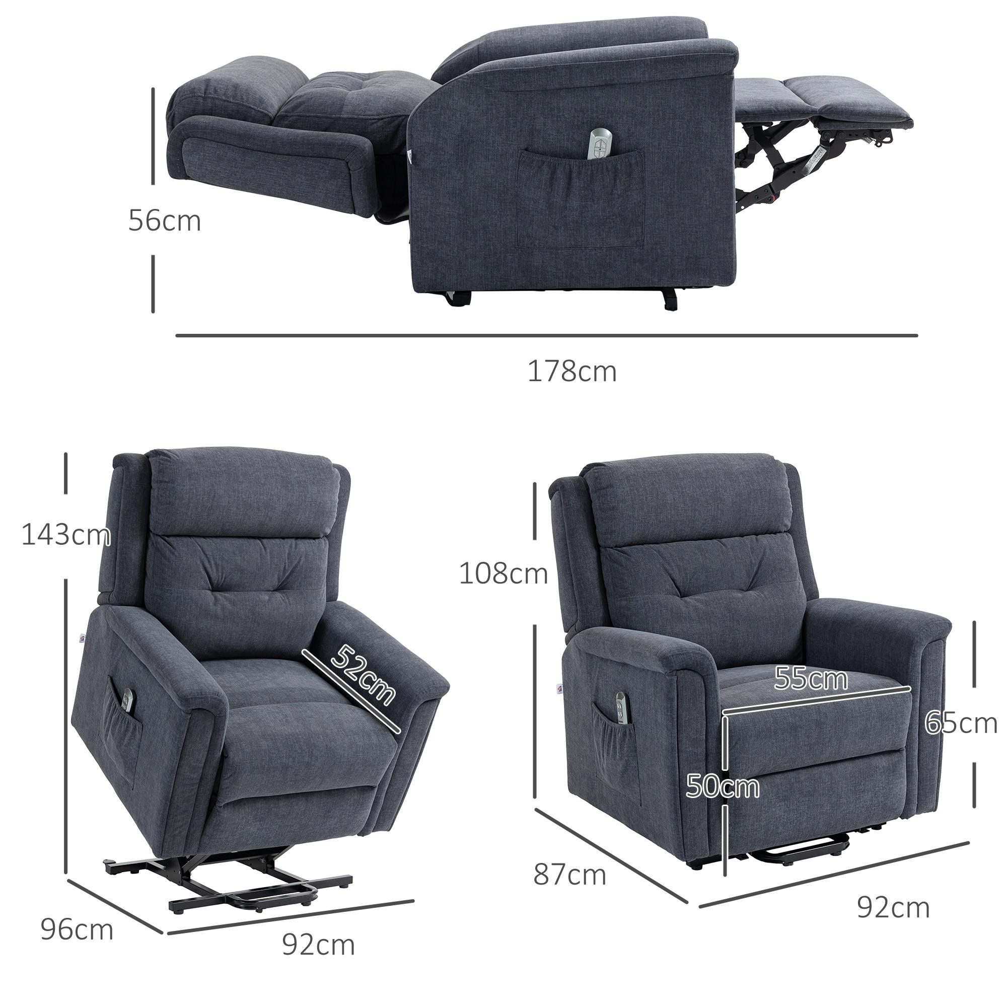 HOMCOM  Fauteuil avec aide à se lever 