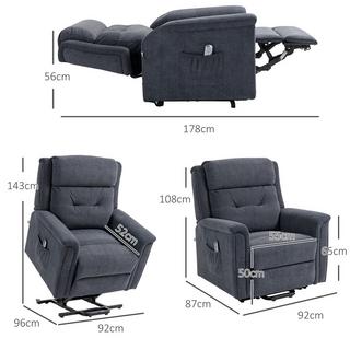 HOMCOM  Fauteuil avec aide à se lever 