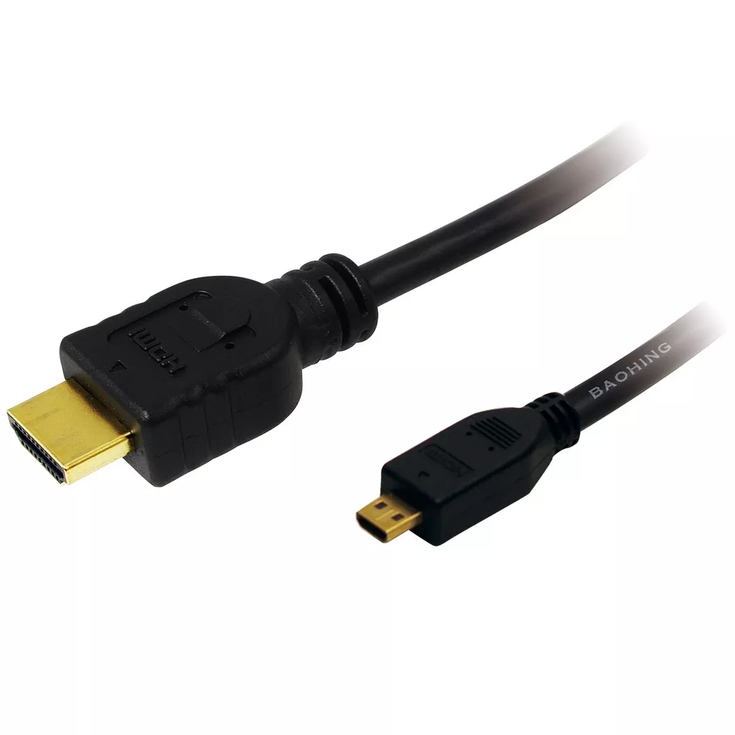 LogiLink 1m HDMI to HDMI Micro - M/M HDMI-Kabel HDMI Typ A (Standard) HDMI Typ D (Mikrofon) Schwarz