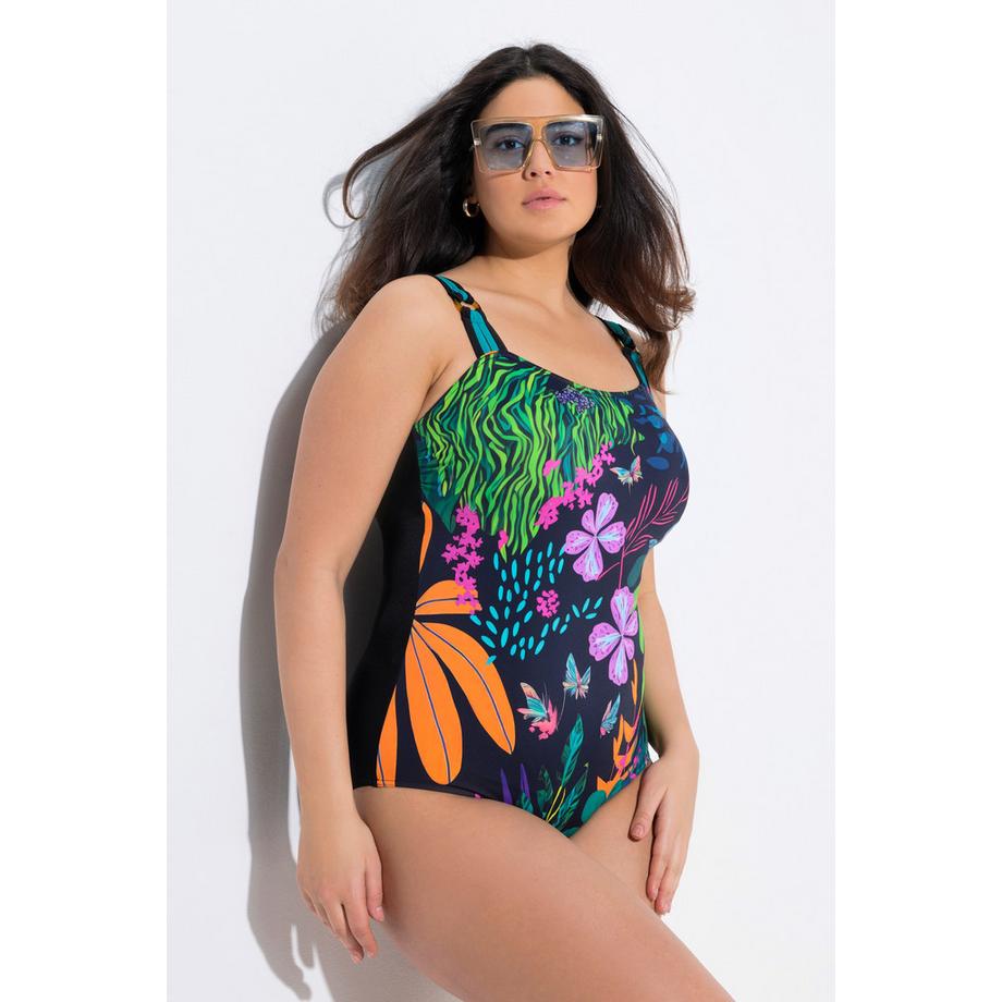 Ulla Popken Maillot de bain motif floral bonnets souples  