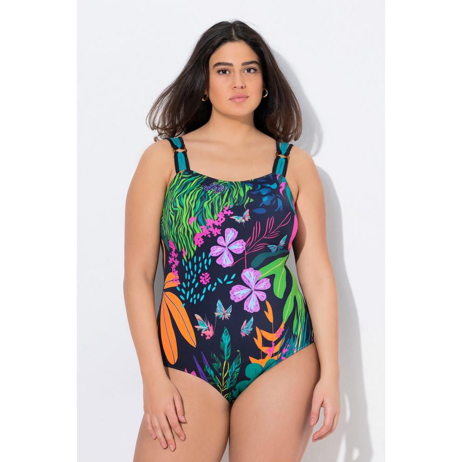 Ulla Popken Maillot de bain motif floral bonnets souples  