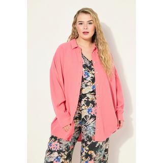 Studio Untold  Musselin Bluse, oversized, Hemdkragen, Langarm 