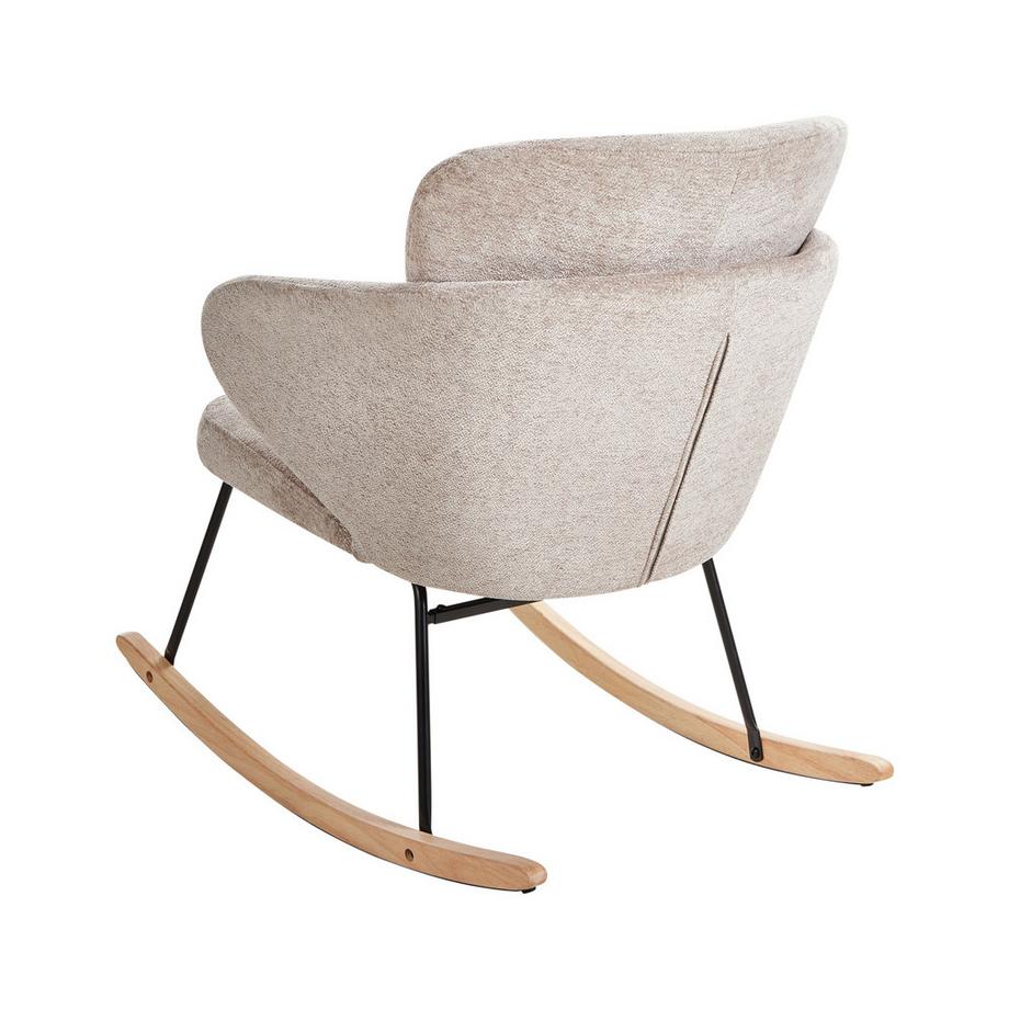 Beliani Fauteuil à bascule en Tissu Moderne VIKEN  