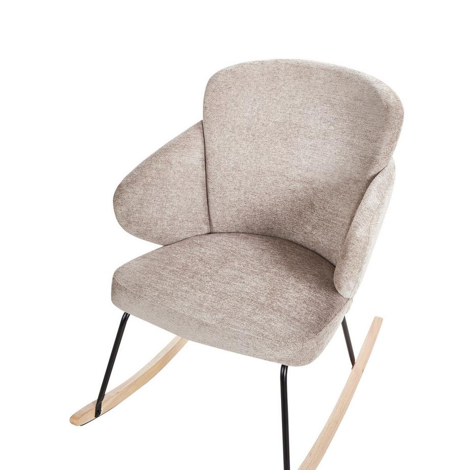 Beliani Fauteuil à bascule en Tissu Moderne VIKEN  