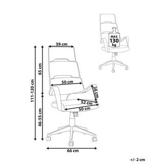 Beliani Chaise de bureau en Cuir PU Moderne GRANDIOSE  