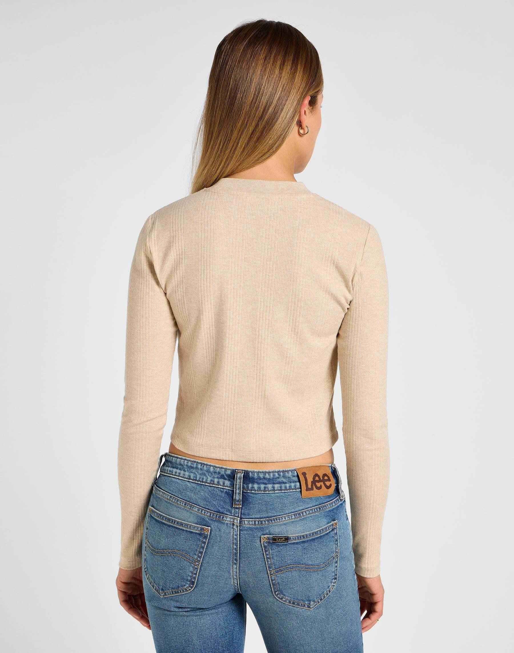 Lee  Langarmshirt Longsleeves Cropped Rib Tee 