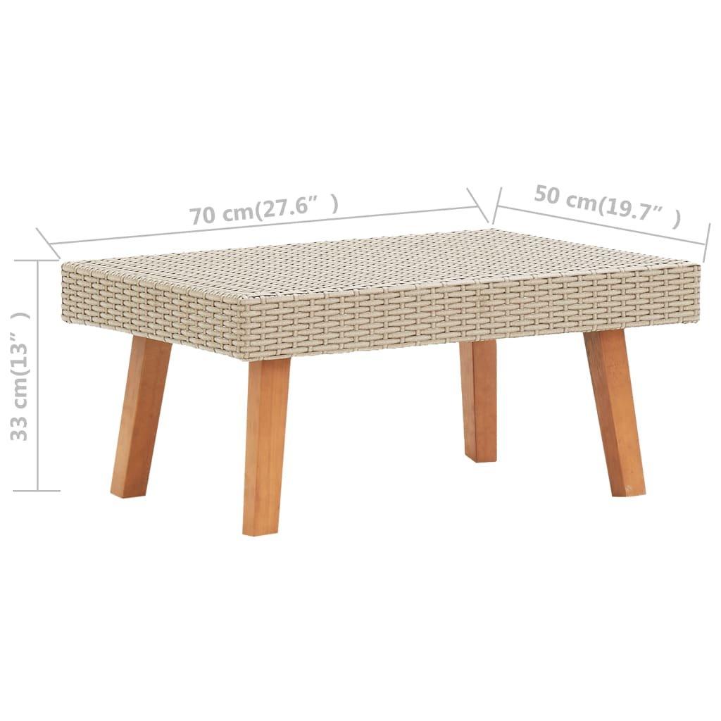 VidaXL Table basse rotin synthétique  