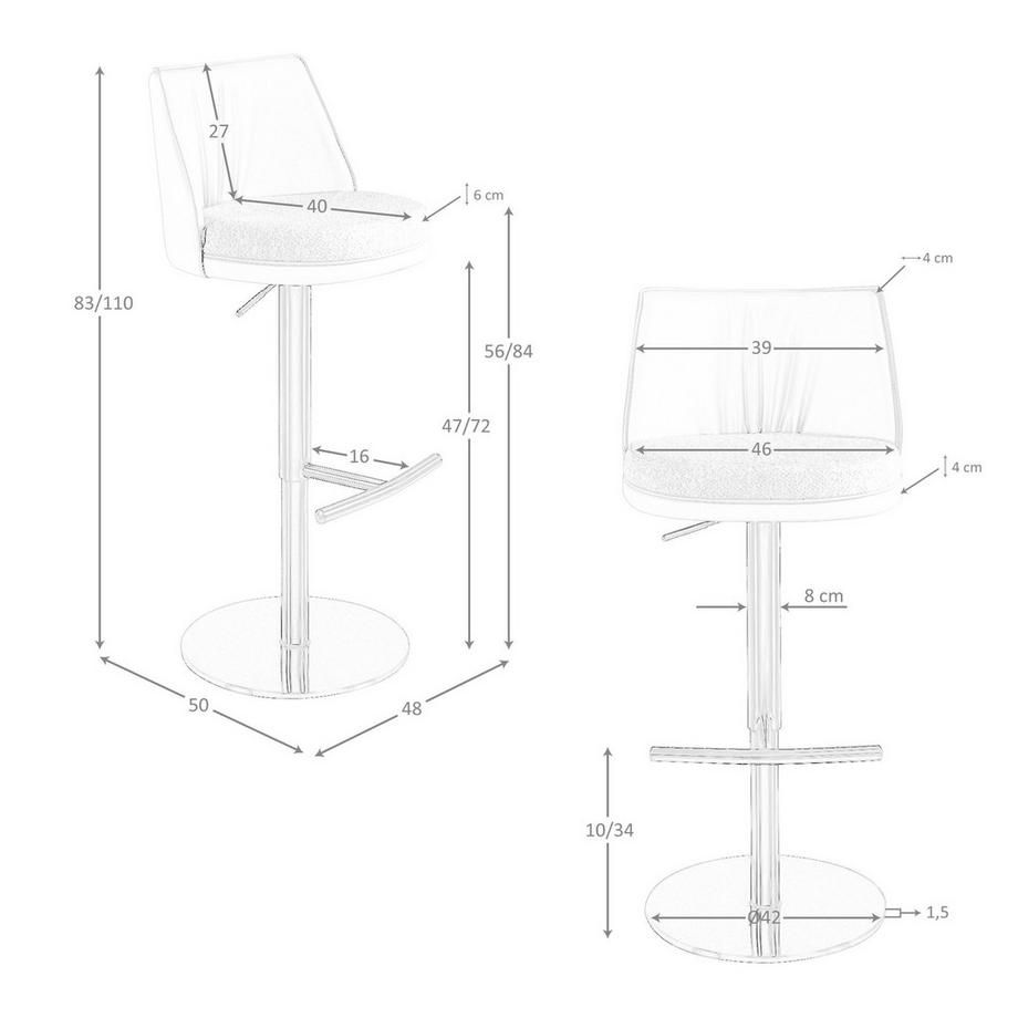 ANGEL CERDA Tabouret pivotant  