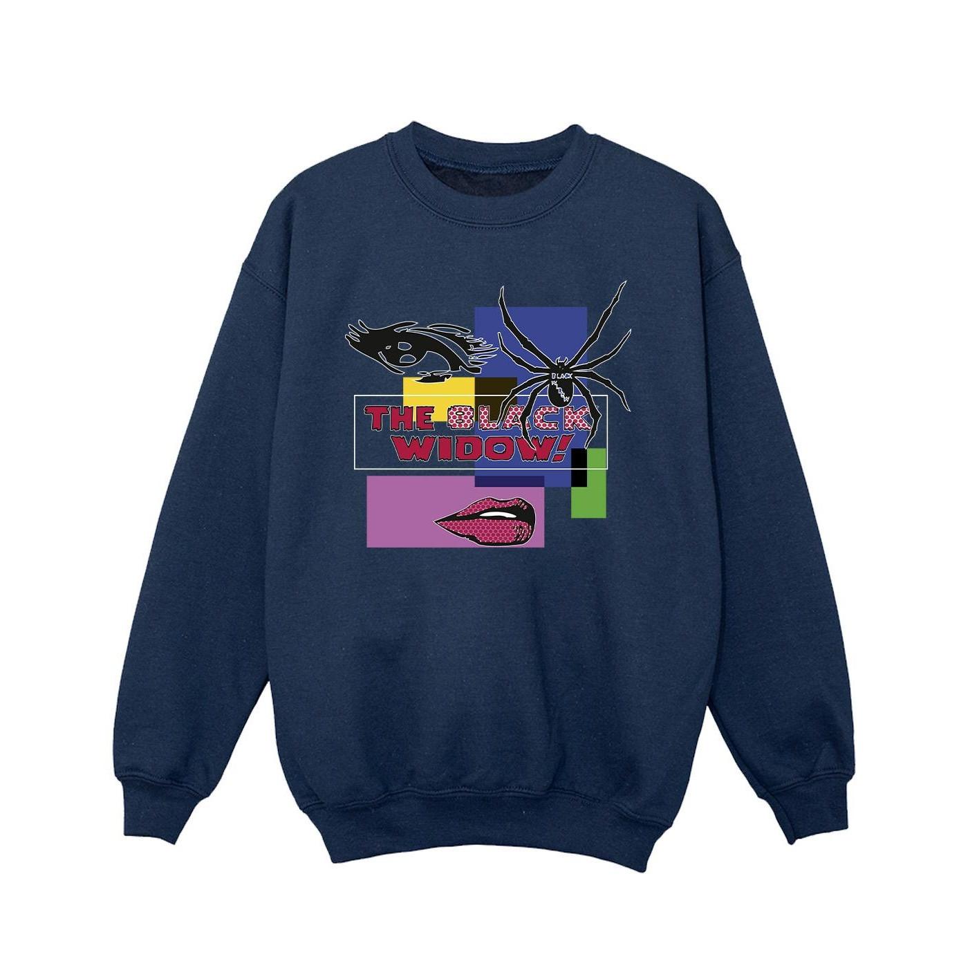 Image of Black Widow Pop Art Sweatshirt Mädchen Marine 152-158