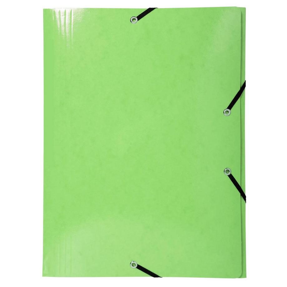 Exacompta Cartella 3 lembi con elastici Maxi Capacity cartoncino lustré 600g/mq Iderama - A3 - x 10  