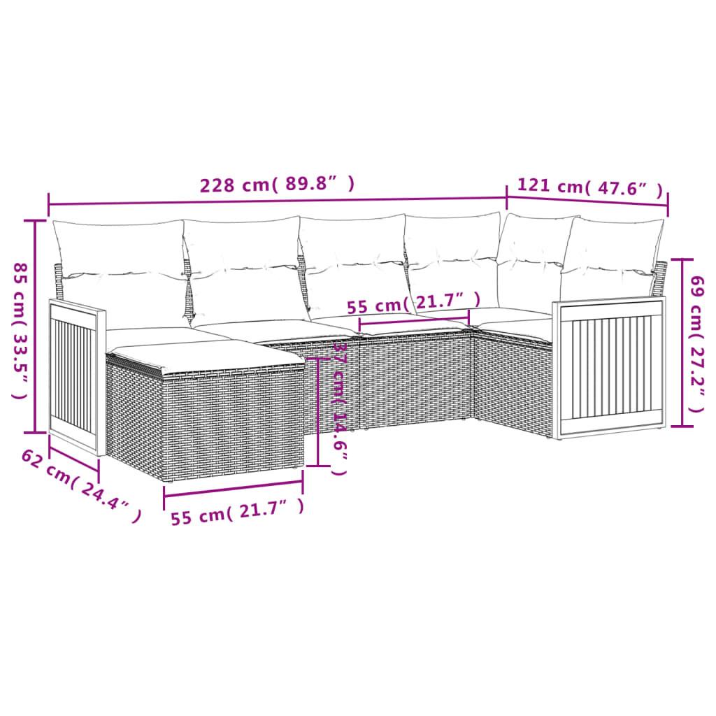 VidaXL Garten sofagarnitur poly-rattan  