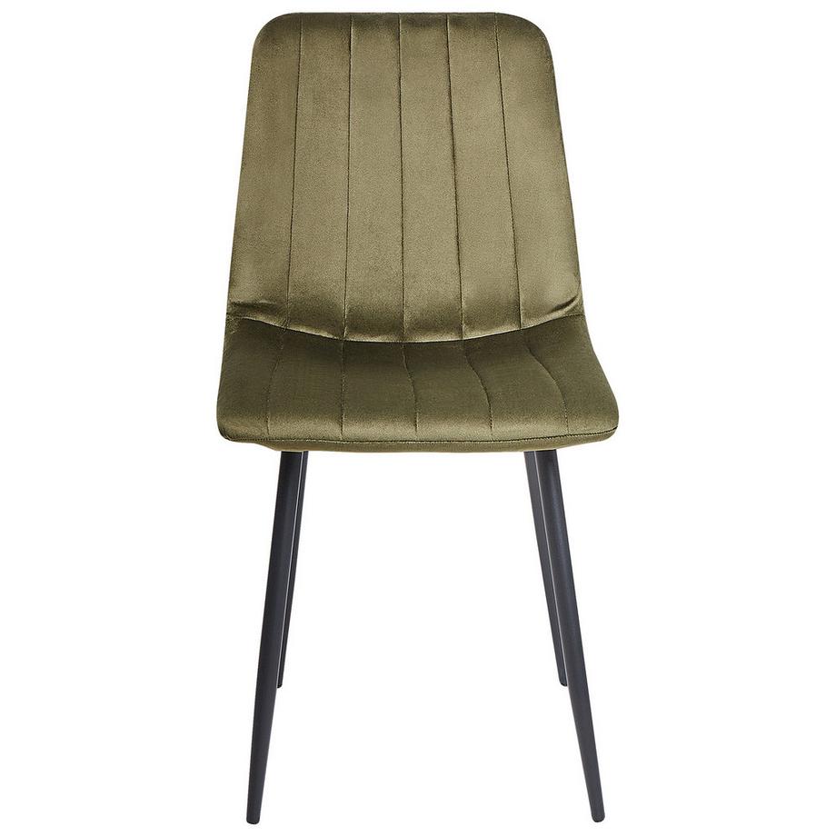 Beliani Set di 4 sedie da pranzo en Velluto  KALISPELL  