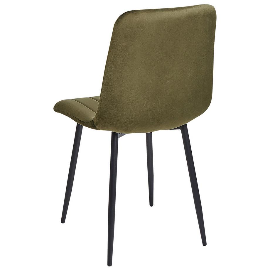 Beliani Set di 4 sedie da pranzo en Velluto  KALISPELL  