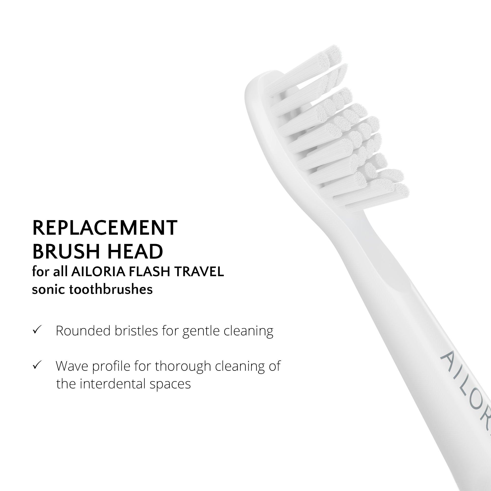 AILORIA FLASH TRAVEL Set di 6 testine di ricambio per spazzole  