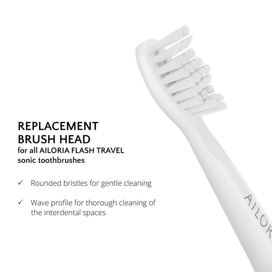 AILORIA FLASH TRAVEL Set di 6 testine di ricambio per spazzole  